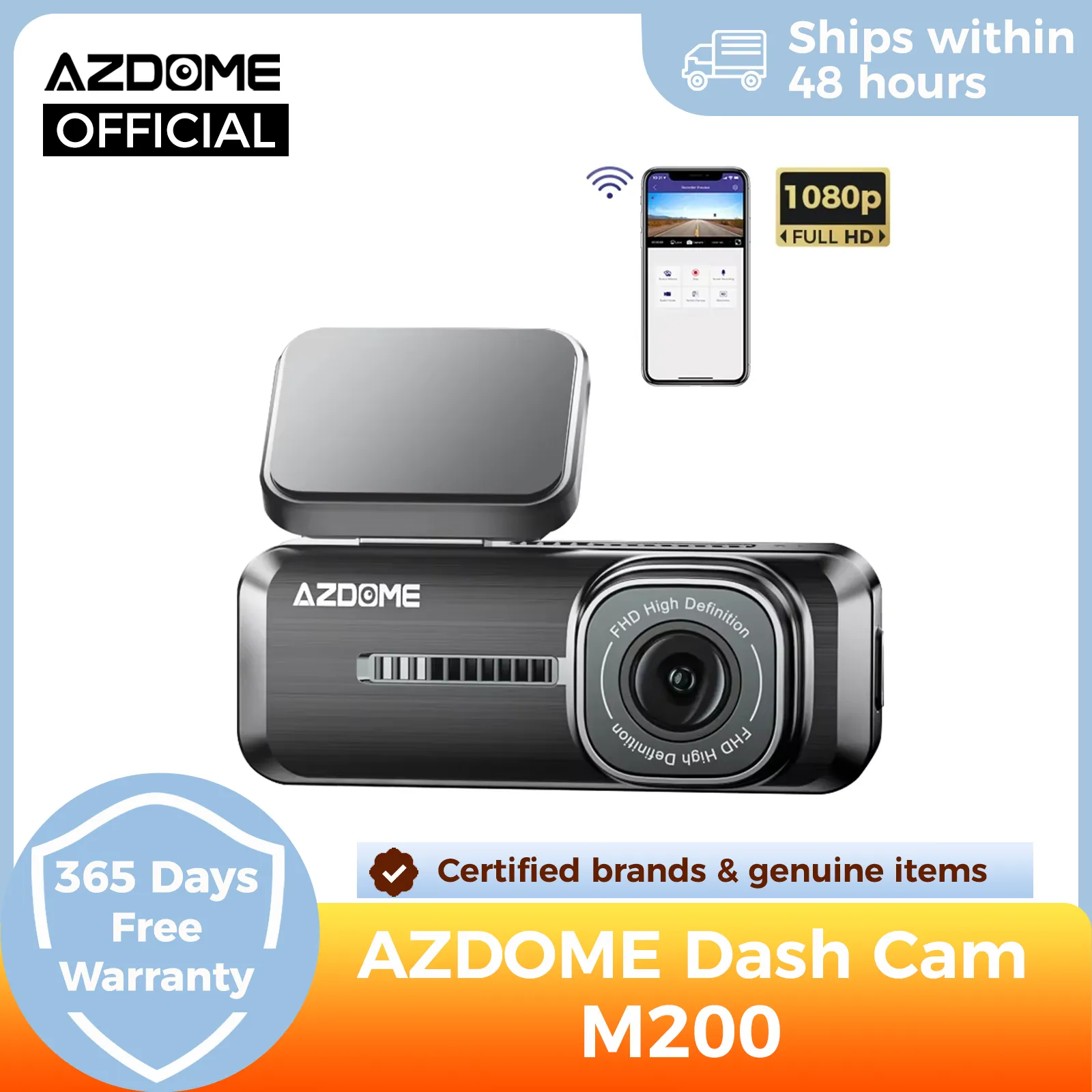[R$84 &Quot;Moedas&Quot;/Taxa Inclusa] Mini Cmera Veicular Azdome M200 Fhd